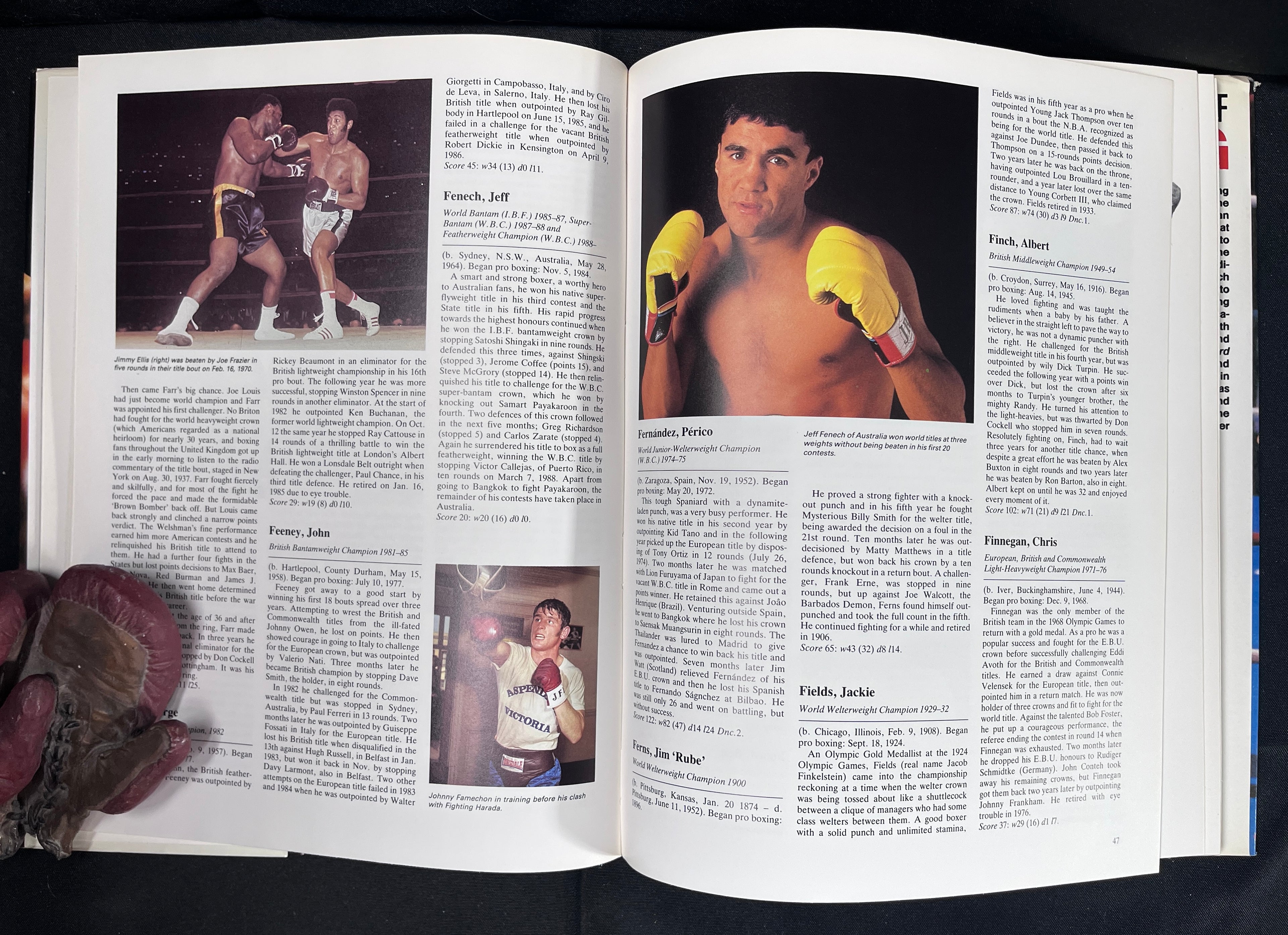 The Encyclopedia Of Boxing by Gilbert Odd - 1989 Edition Boxing Book (Hardcover w/Dustjacket)