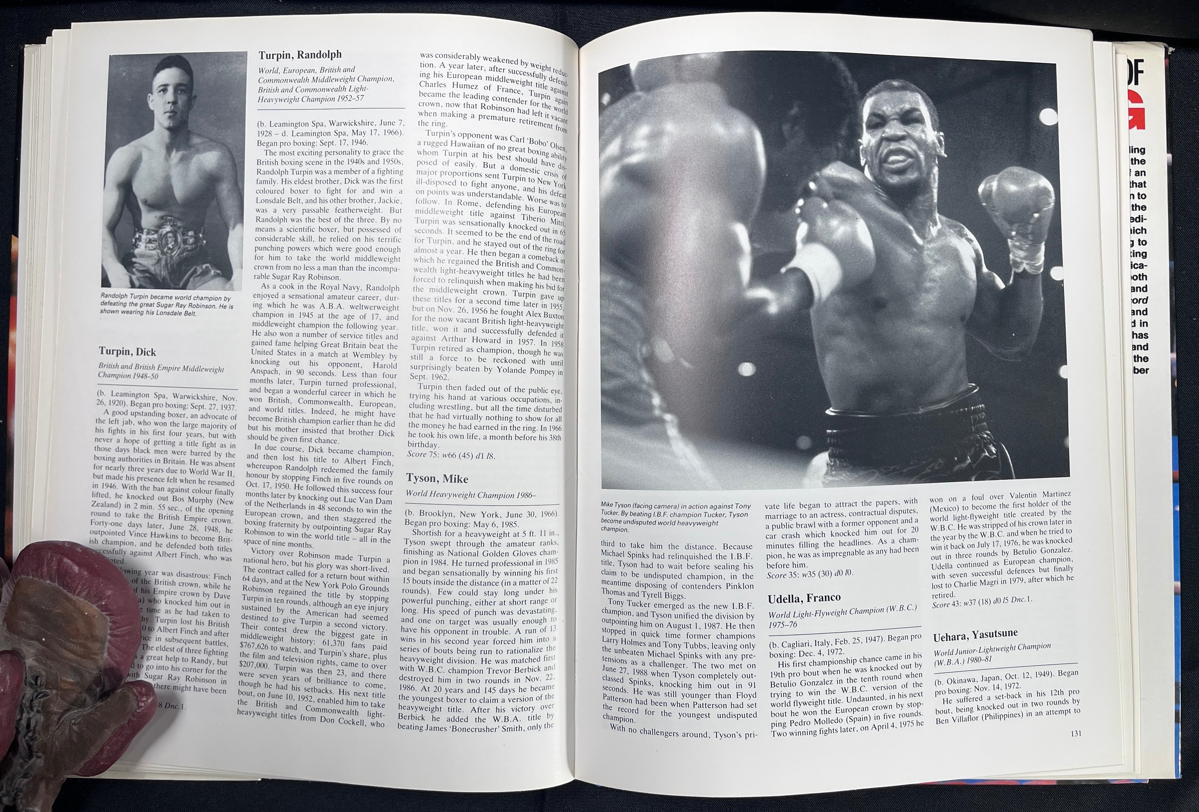 The Encyclopedia Of Boxing by Gilbert Odd - 1989 Edition Boxing Book (Hardcover w/Dustjacket)
