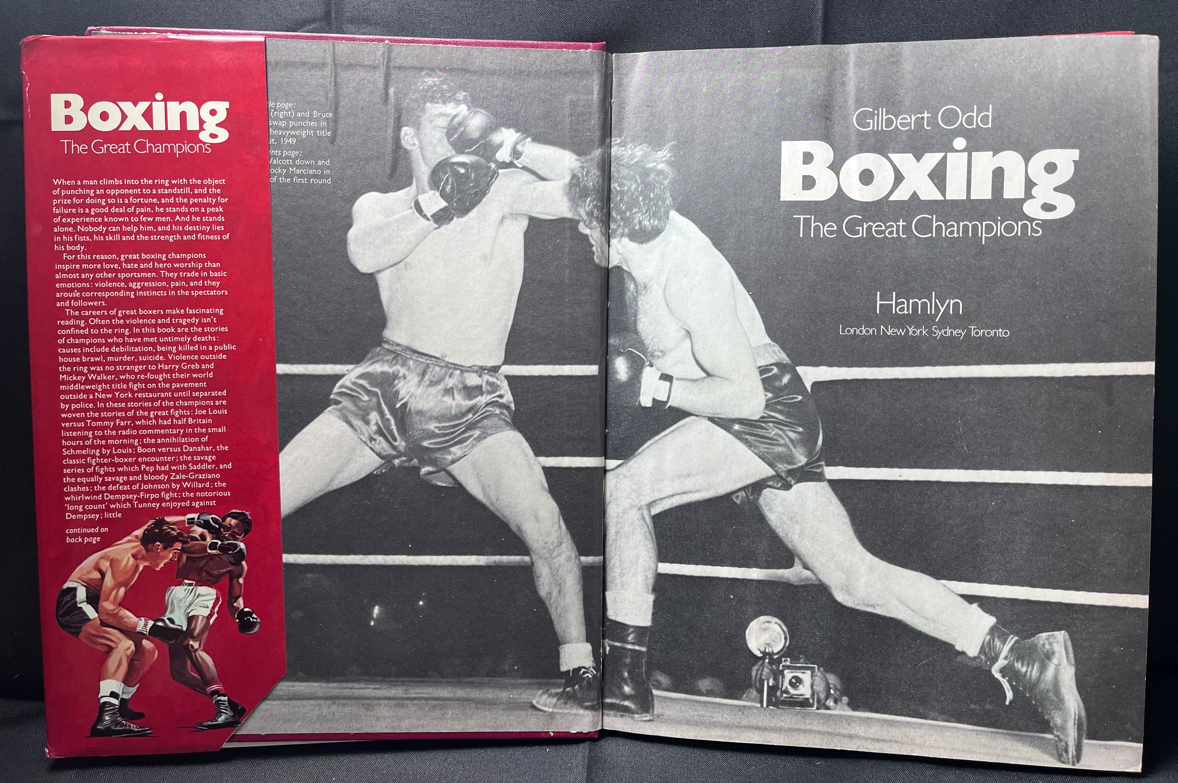 The Encyclopedia Of Boxing by Gilbert Odd - 1974 Edition Boxing Book (Hardcover w/Dustjacket) Hamlyn Publishing