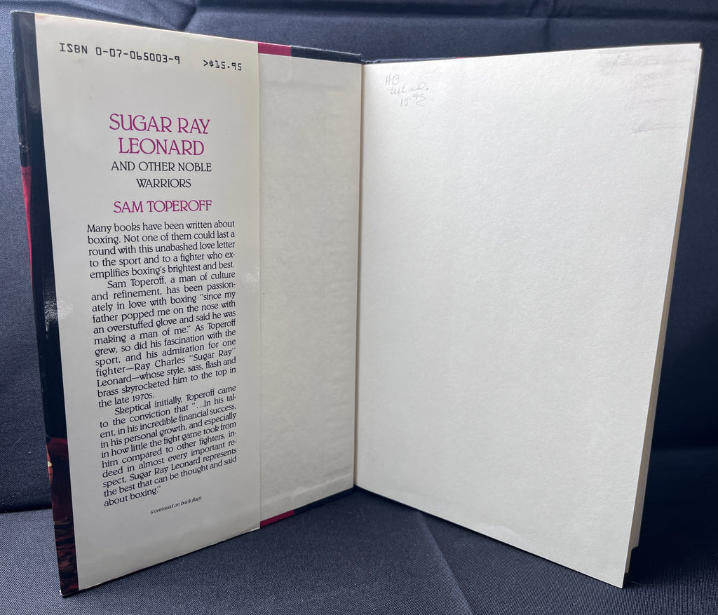 Sugar Ray Leonard and Other Noble Warriors by Sam Toperoff - 1987 Edition Boxing Book (Hardcover w/Dustjacket)