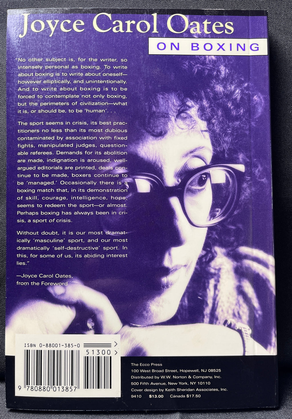 On Boxing by Joyce Carol Oates - 1995 Expanded Edition - Softcover