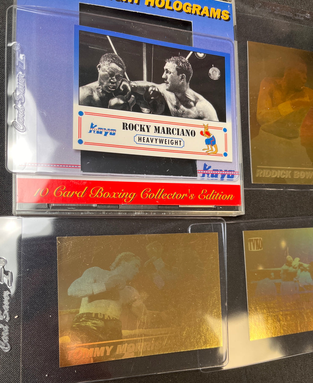 1992 Kayo Heavyweight Holograms Complete Set (10) + Rocky Marciano Prototype Card MIKE TYSON, MUHAMMAD ALI +++