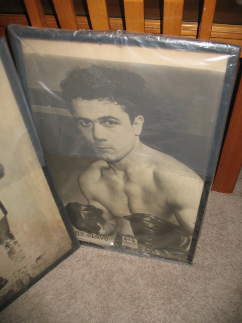 c. 1940s-50s 22x32 Vintage Large-Format Bar Style Boxing Photo Collection - Gus Lesnevich, Marty Servo, Miguel Berrios