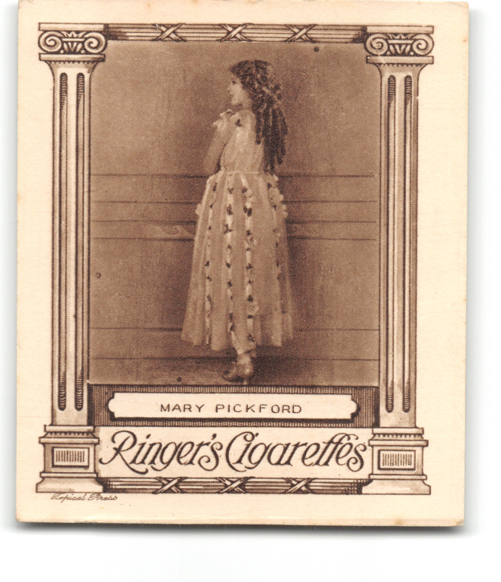 1923 MARY PICKFORD Ringer's Cigarettes CINEMA STARS (Large) Tobacco Card