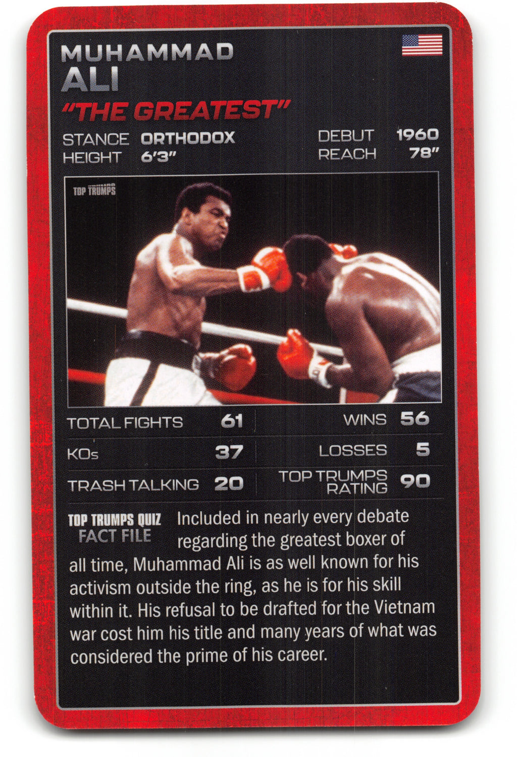 MUHAMMAD ALI 2024 Top Trumps Boxing Card BOXING ICONS "The Greatest"