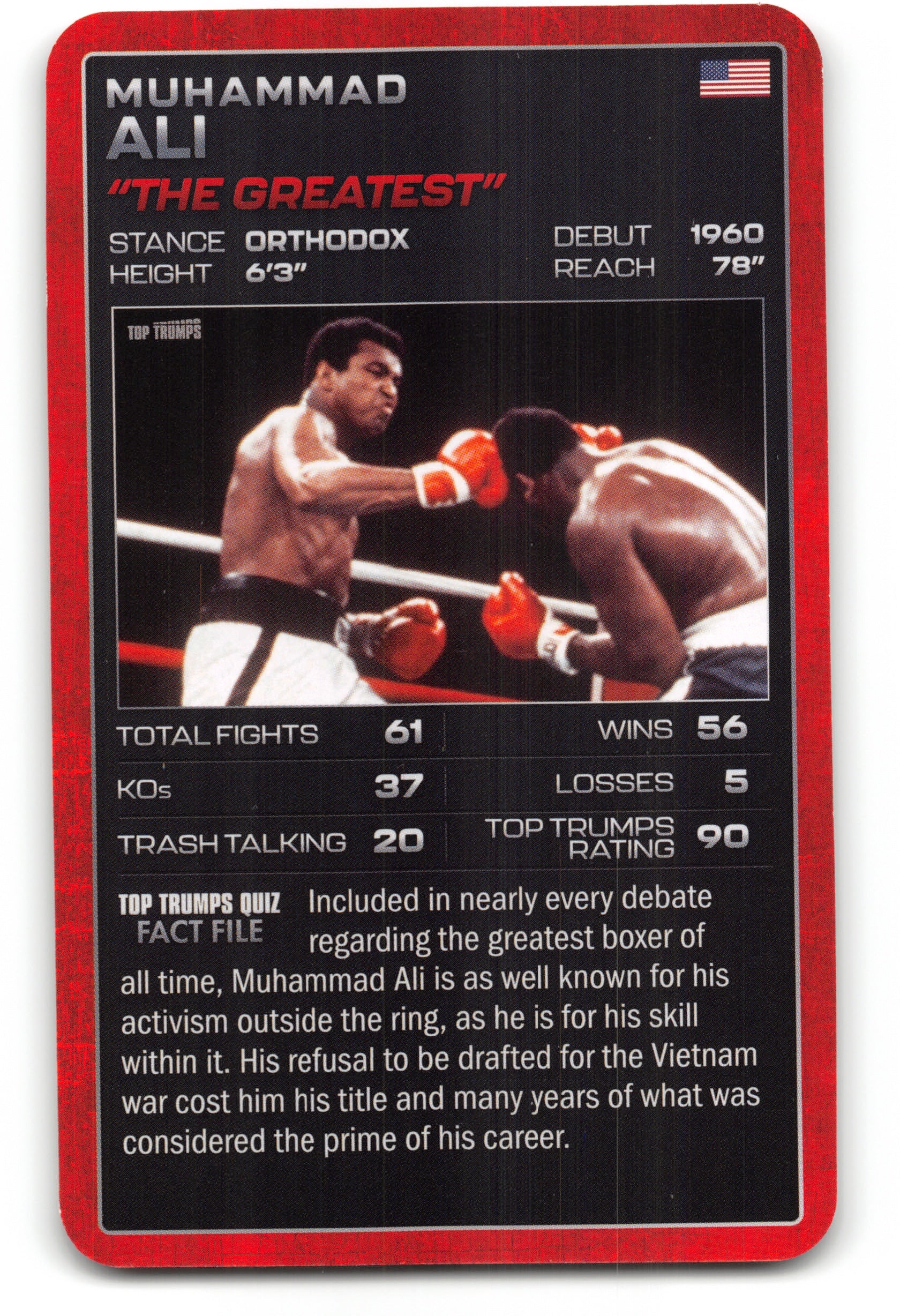 MUHAMMAD ALI 2024 Top Trumps Boxing Card BOXING ICONS "The Greatest"