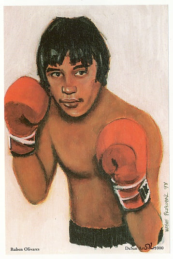 1998 DeSan Boxing Limited Edition Postcard Sized Art Card Set (8) - Arturo Gatti, Aaron Pryor, Alexis Arguello +++