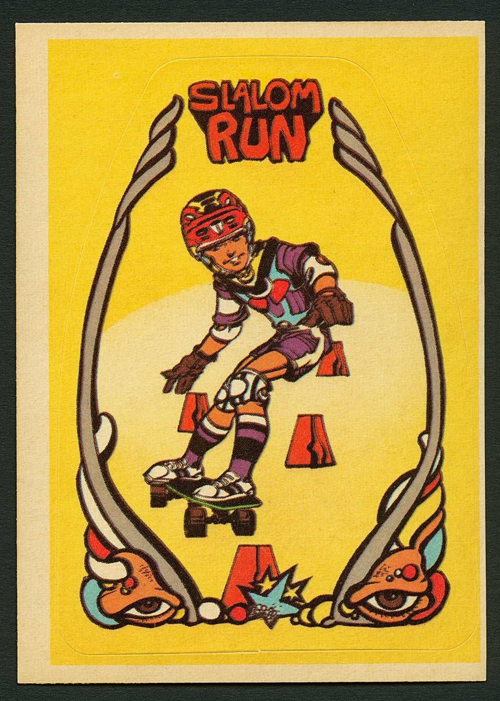 1978 Donruss SLALOM RUN All-Pro Skateboard Sticker Trading Card