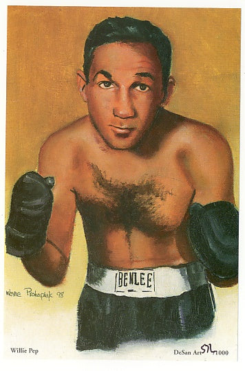 1998 DeSan Boxing Limited Edition Postcard Sized Art Card Set (8) - Arturo Gatti, Aaron Pryor, Alexis Arguello +++