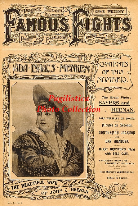 Ada Isaacs Menken (Wife of John C. Heenan) - 11x17 Boxing Photographic Print