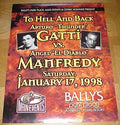 Arturo Gatti vs. Angel Manfredy - 1998 On-Site Souvenir Poster 22x28