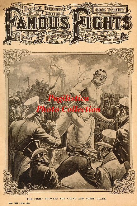 Bob Caunt vs. Nobby Clark - 11x17 Boxing Photographic Print