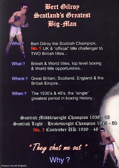 Boxing Book - Bert Gilroy "Gilroy Was Here!" by Jim Glen & Ian Macfarlane