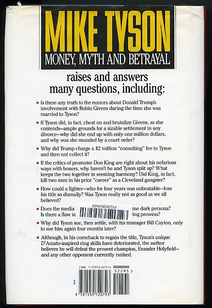Boxing Book - "Mike Tyson - Money, Myth and Betrayal" by Montieth Illingworth