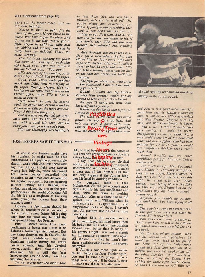Boxing News Clipping #155 - Muhammad Ali vs. Jimmy Ellis