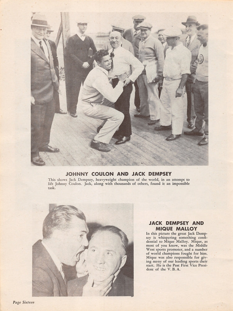 Boxing Clipping #2592 - Johnny Coulon, Jack Dempsey, Mique Malloy, Jack Johnson, Max Marek, Jim Donovan, Danny Goodman, George Gardner, Tommy Thomas, Battling Nelson, Paul Berlenbach, Paddy Nee, Joe Burman, Johnny Coulon, Eddie Shea and More