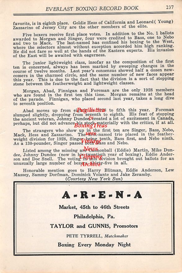 Boxing News Clipping #01 - Tod Morgan