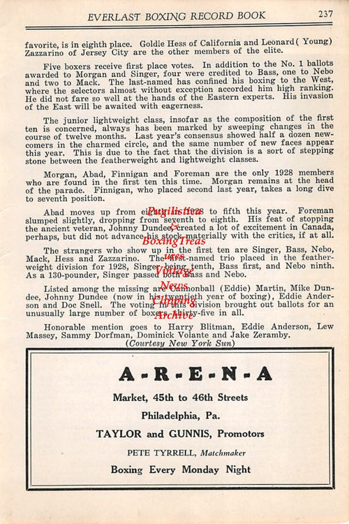 Boxing News Clipping #01 - Tod Morgan