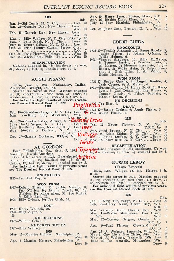 Boxing News Clipping #05 - Sid Terris, Joe Trabon