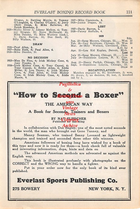 Boxing News Clipping #07 - Leo "Kid" Roy, Ray Kiser
