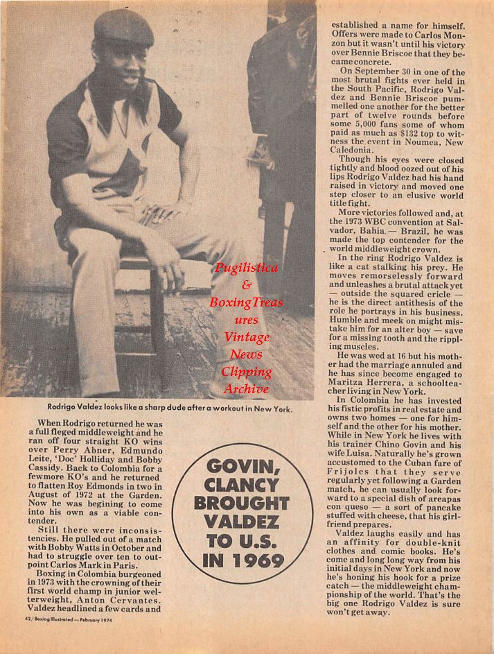 Boxing News Clipping #100 - Rodrigo Valdez, Indio Porto