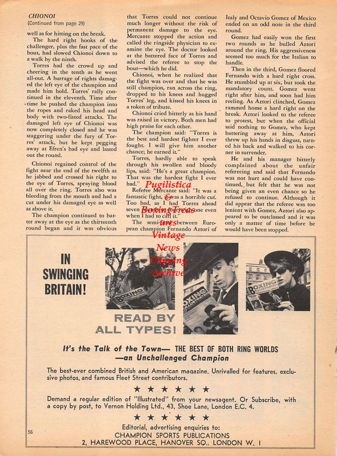 Boxing News Clipping #1000 - Paddy DeMarco, Ace Hudkins, Kid Gavilan, Luis Angel Firpo, Marcel Cerdan