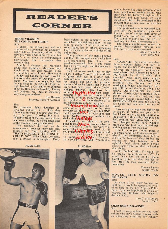 Boxing News Clipping #1001 - Jimmy Ellis, Al Hostak