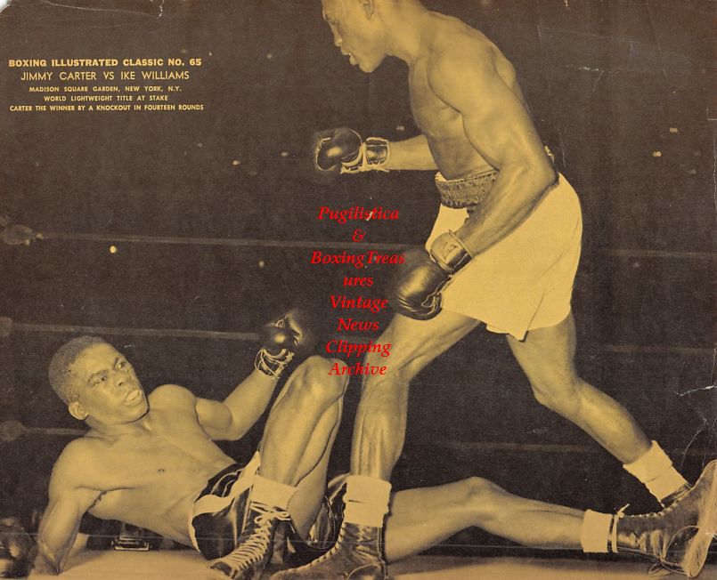 Boxing News Clipping #1006 - Ike Williams vs. Jimmy Carter, Emile Griffith, Nino Benvenuti, Henry Cooper