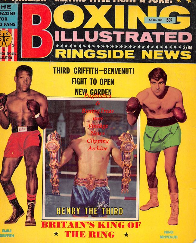 Boxing News Clipping #1006 - Ike Williams vs. Jimmy Carter, Emile Griffith, Nino Benvenuti, Henry Cooper
