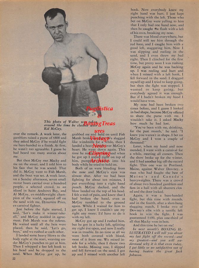 Boxing News Clipping #1013 - Al McCoy, Walter M. Price
