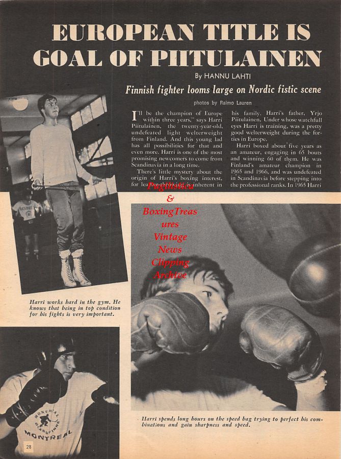 Boxing News Clipping #1016 - Harri Piitulainen, Harold Dade, Ferd Hernandez