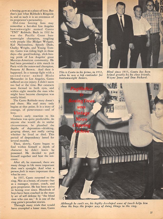 Boxing News Clipping #1021 - Canto Robledo, Wayne Jones, Don Pickard