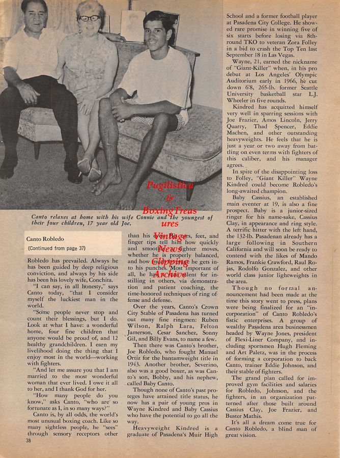 Boxing News Clipping #1021 - Canto Robledo, Wayne Jones, Don Pickard