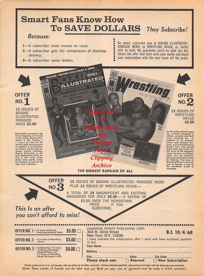 Boxing News Clipping #1024 - Robert Gourguet, Jean Pierre Schmitt