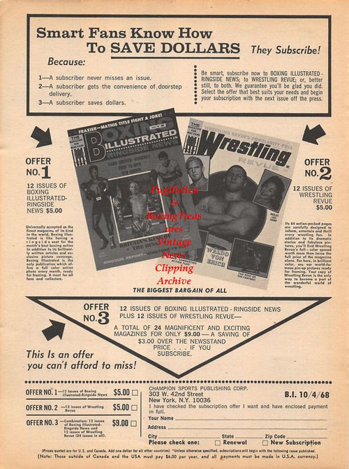 Boxing News Clipping #1024 - Robert Gourguet, Jean Pierre Schmitt