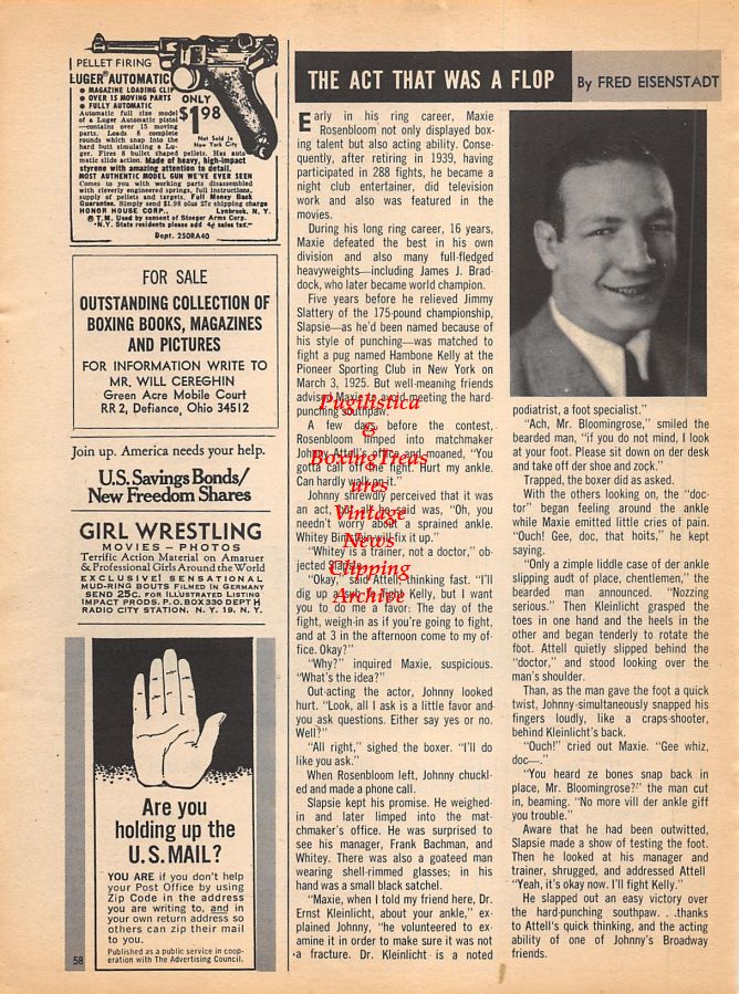 Boxing News Clipping #1029 - Maxie Rosenbloom