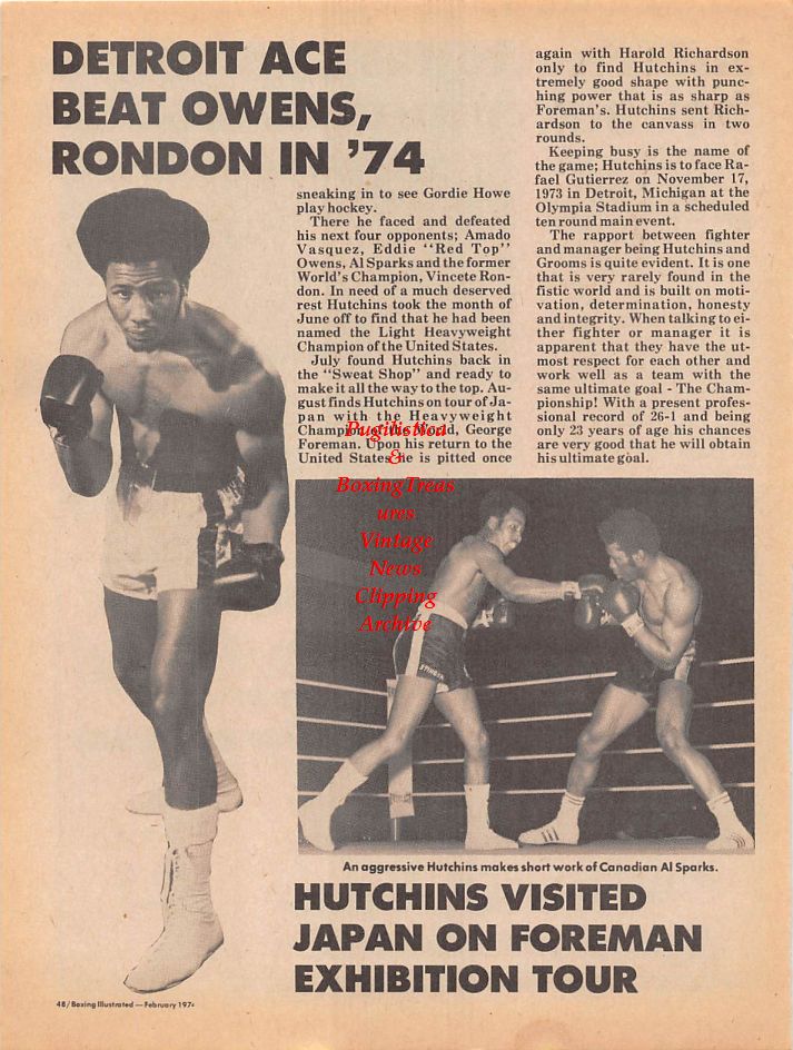 Boxing News Clipping #103 - Len Hutchins, Al Sparks, Eddie Owens