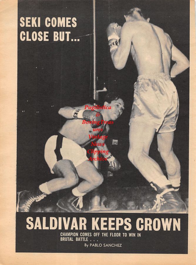 Boxing News Clipping #1039 - Vicente Saldivar vs. Mitsunori Seki