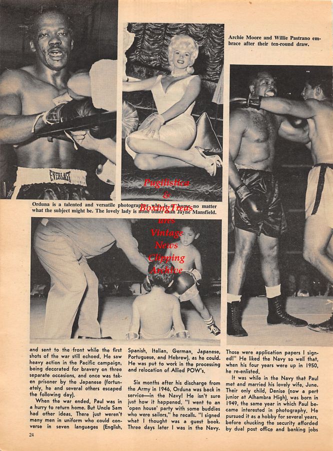 Boxing News Clipping #1043 - Paul Orduna "Ringside Photographer", Battling Torres vs. Roberto Cruz, Robbie Harris and more