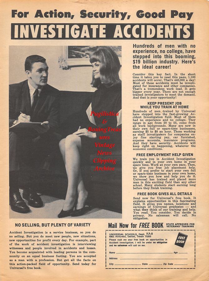 Boxing News Clipping #1061 - Sonny Liston, Ingemar Johansson, Joe Polino, Bertel Knuttson, Max Novich, Ralph Dougherty