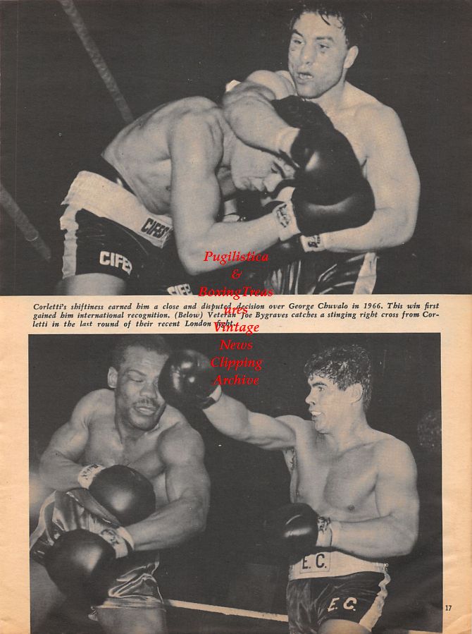 Boxing News Clipping #1065 - Frankie Conley vs. Mexican Joe Rivers, Eduardo Corletti vs. George Chuvalo and Joe Bygraves