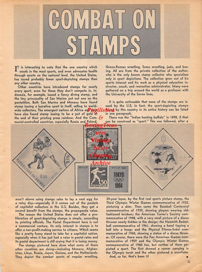 Boxing News Clipping #1071 - Johnny Clark, Peter Cragg, Calvin Woodland, Gordy Barnard