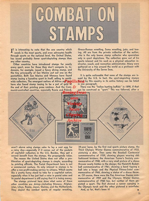 Boxing News Clipping #1071 - Johnny Clark, Peter Cragg, Calvin Woodland, Gordy Barnard