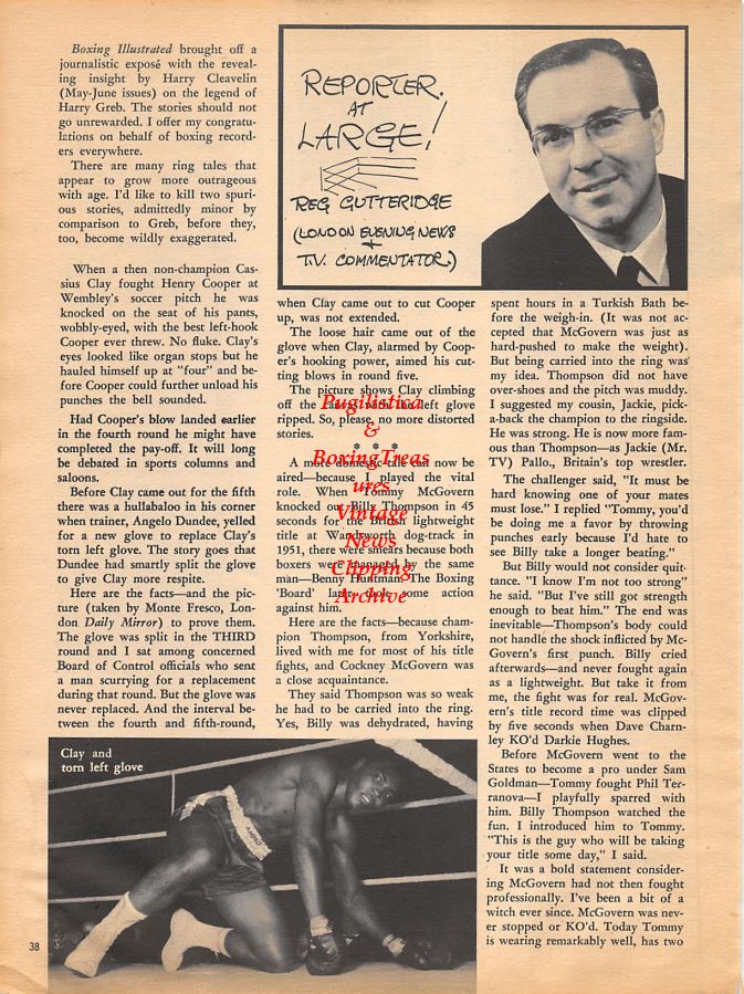 Boxing News Clipping #1074 - Muhammad Ali vs. Henry Cooper, Karl Mildenberger vs. Amos Lincoln