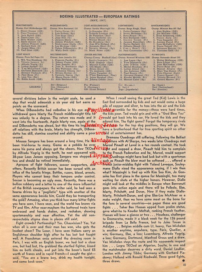 Boxing News Clipping #1078 - Alan Rudkin, Henry Cooper, Johnny Pritchett, The McMillan Family, Terry Downes