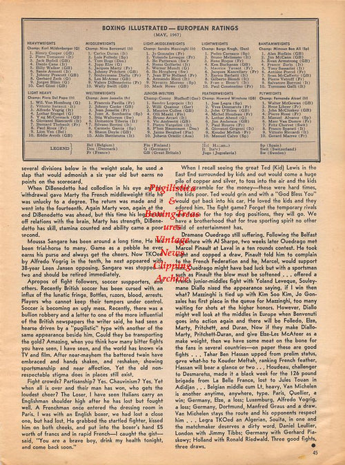 Boxing News Clipping #1078 - Alan Rudkin, Henry Cooper, Johnny Pritchett, The McMillan Family, Terry Downes