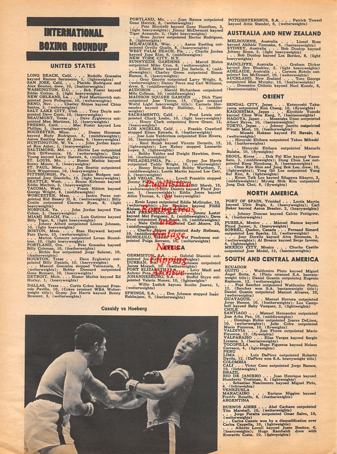 Boxing News Clipping #1083 - Bobby Cassidy vs. Bo Hogberg