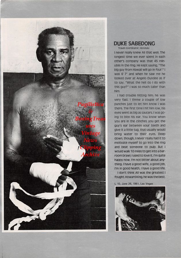 Boxing News Clipping #1092 - Duke Sabedong