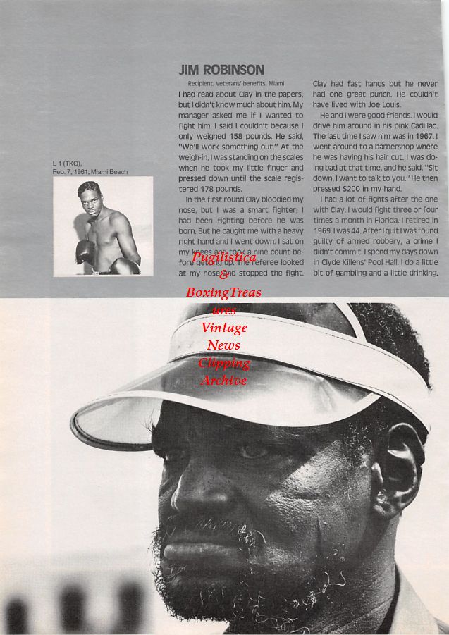 Boxing News Clipping #1094 - Jim Robinson, Tony Esperti