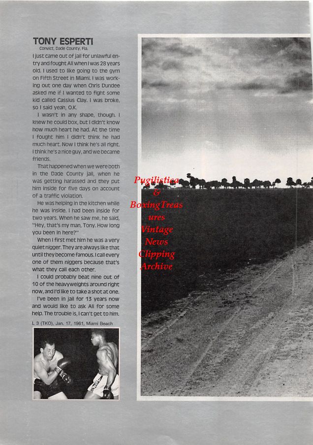Boxing News Clipping #1095 - Herb Siler, Tony Esperti, Muhammad Ali